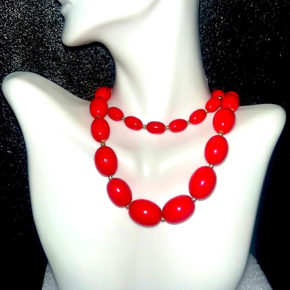 Red Beaded Necklace